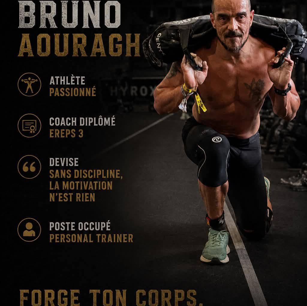 Bruno Aouragh, coach sportif, à l'entraînement